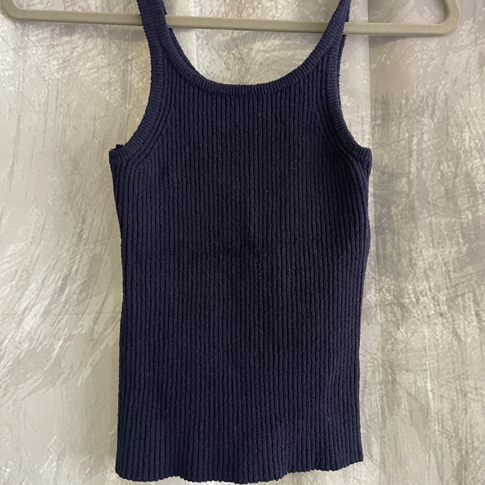 No. 6 Midnight Blue Ribbed Tank Top